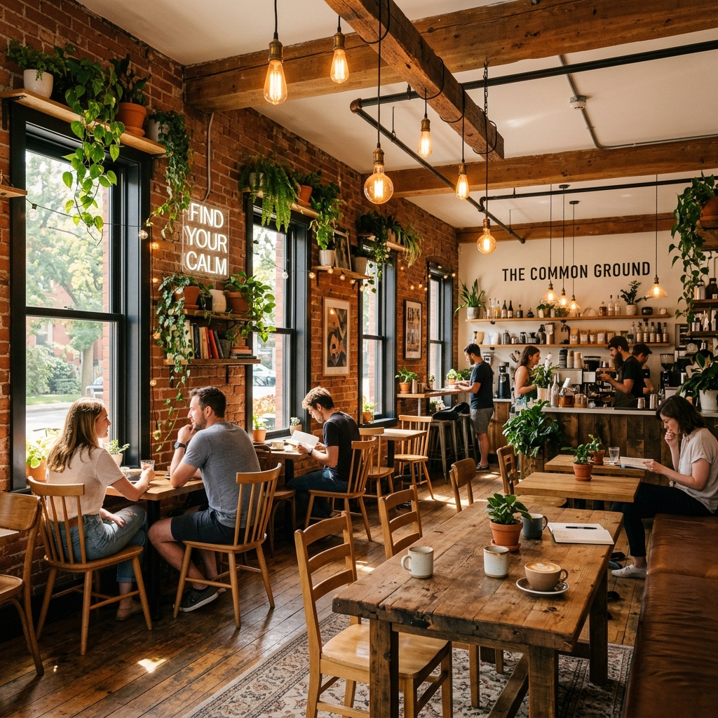 Brewed Bliss cafe interior
