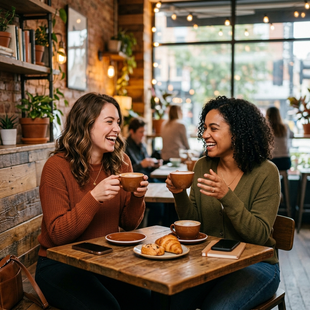 Friends enjoying coffee